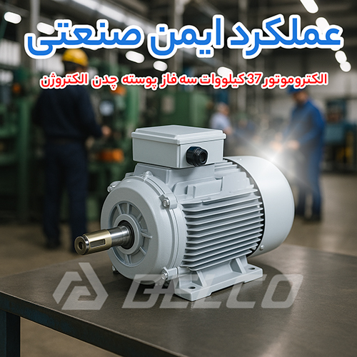 الکتروموتور 37 کیلووات سه فاز پوسته چدن الکتروژن